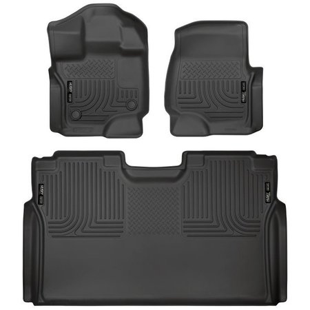 HUSKY LINER 15-C F150 SUPERCREW FRONT & 2ND SEAT FLOOR LINERS WEATHERBEATER SERIES 94041